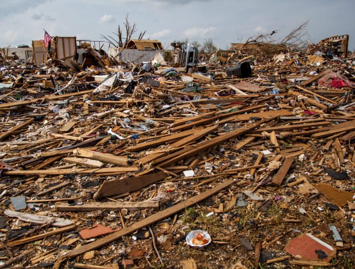 Neighborhood Tornado Debris in Moore Oklahoma